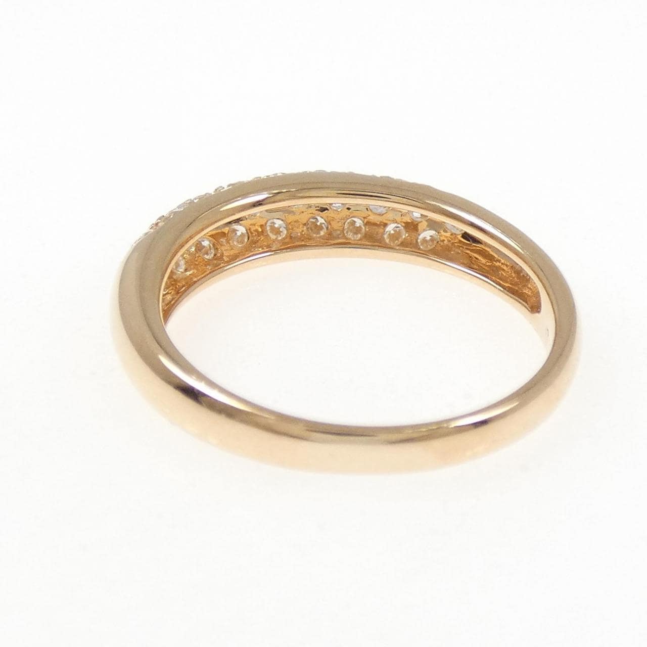 K18PG 密鑲鑽石戒指 0.45克拉