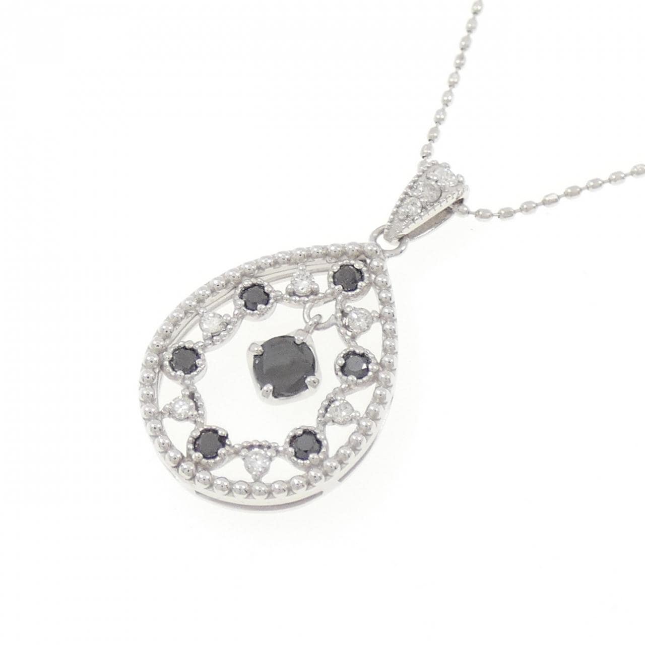 K18WG ダイヤモンド ネックレス 0.26CT
