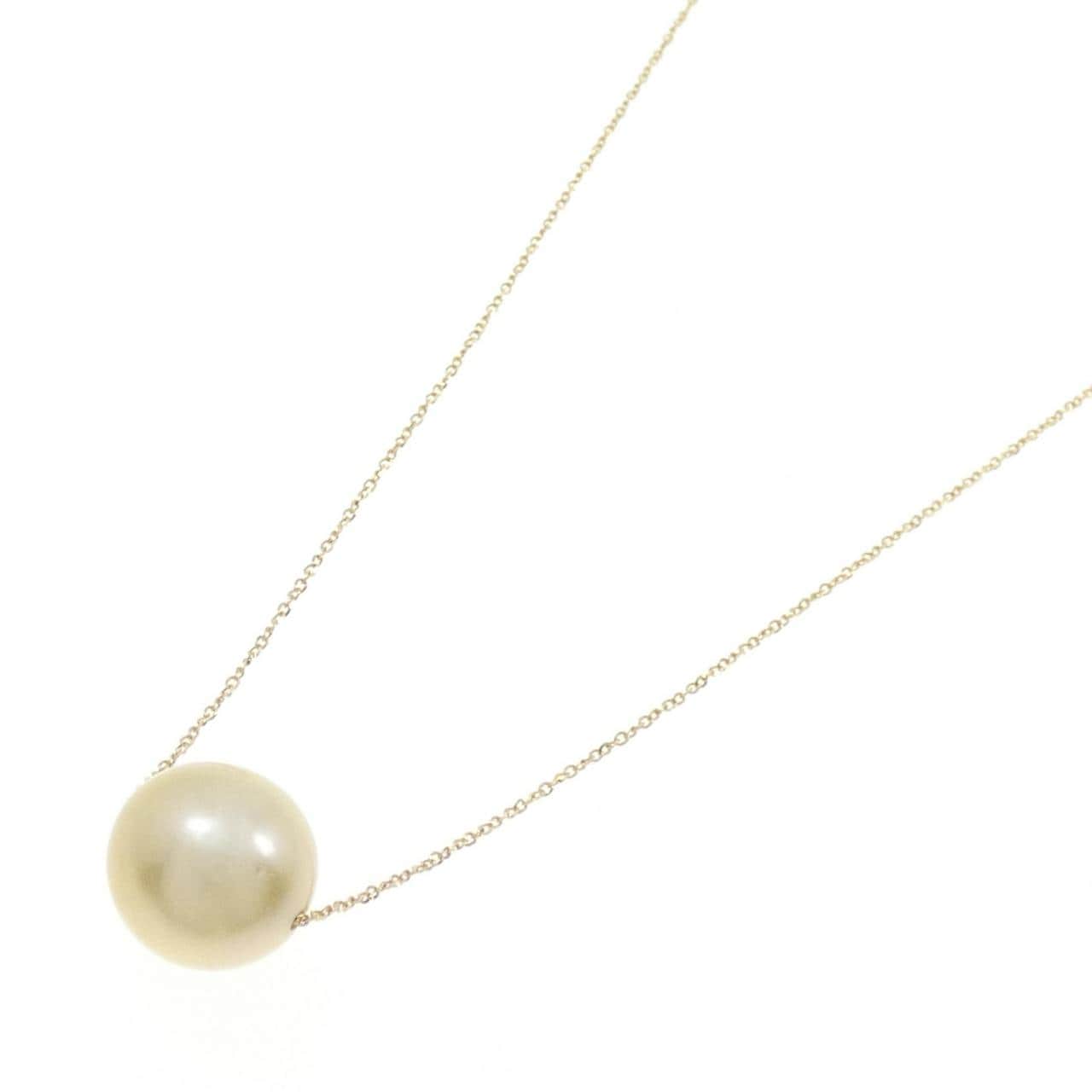 K18YG 白蝶パール ネックレス 13mm