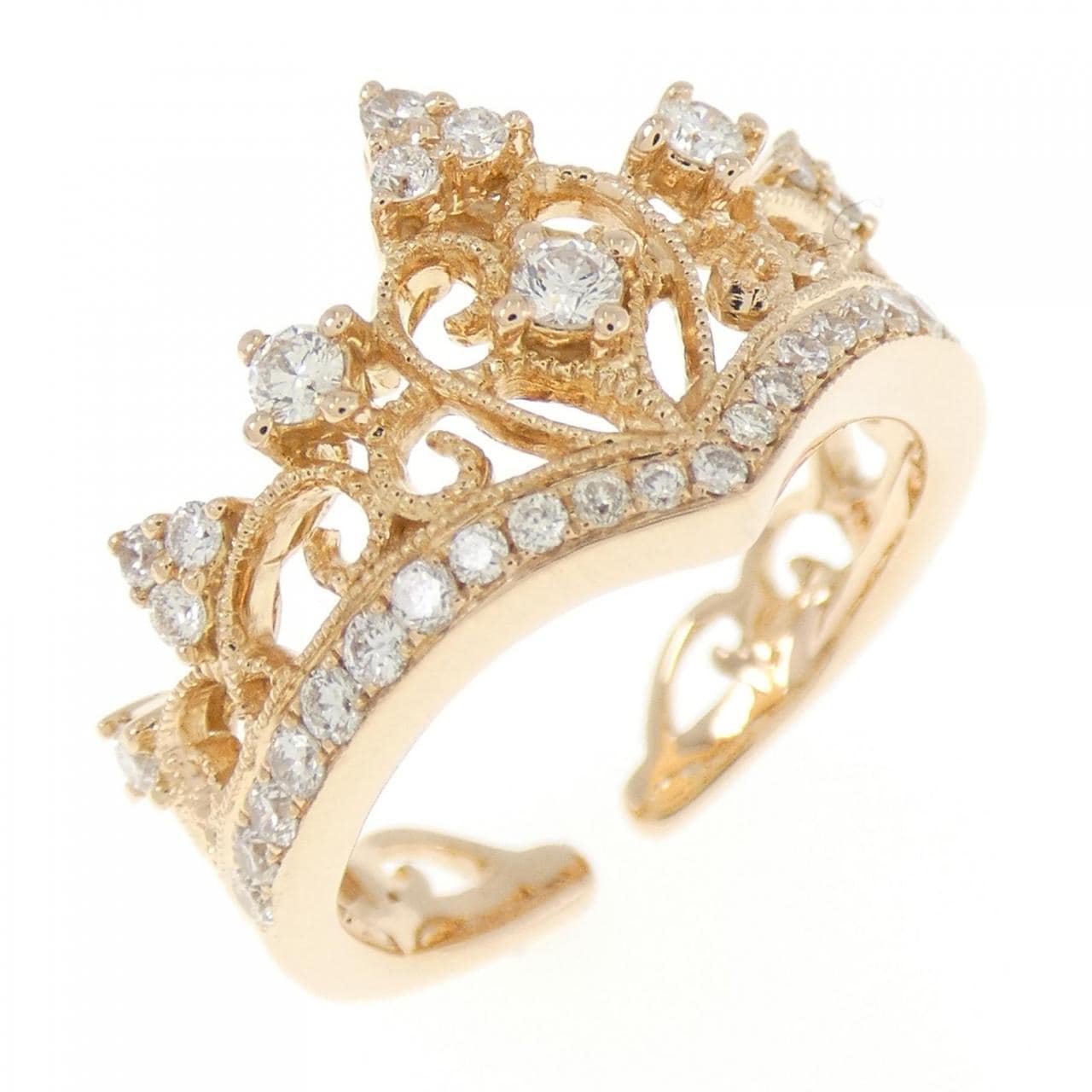 750PG Tiara Diamond Ring 0.50CT