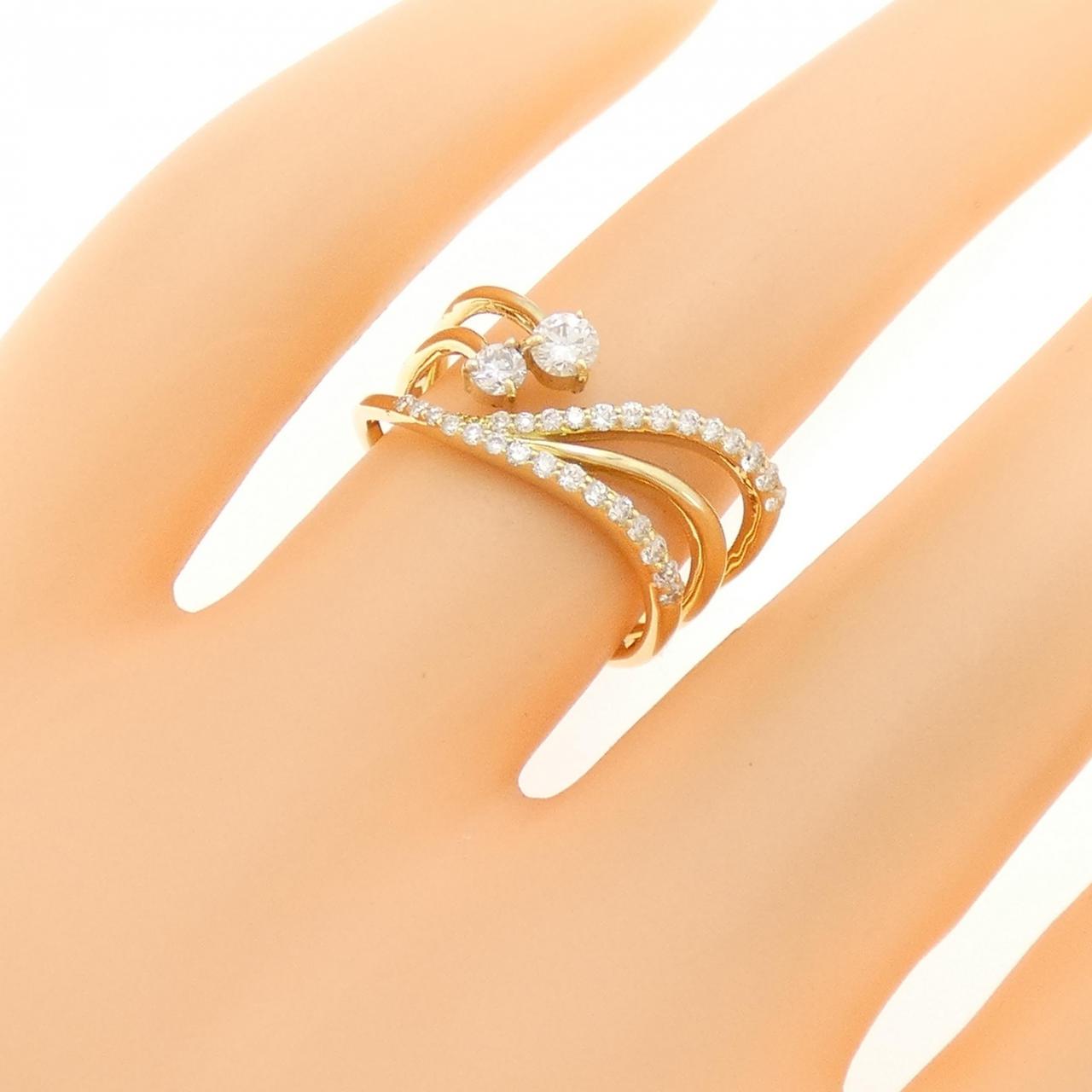 K18YG ダイヤモンド リング 0.40CT