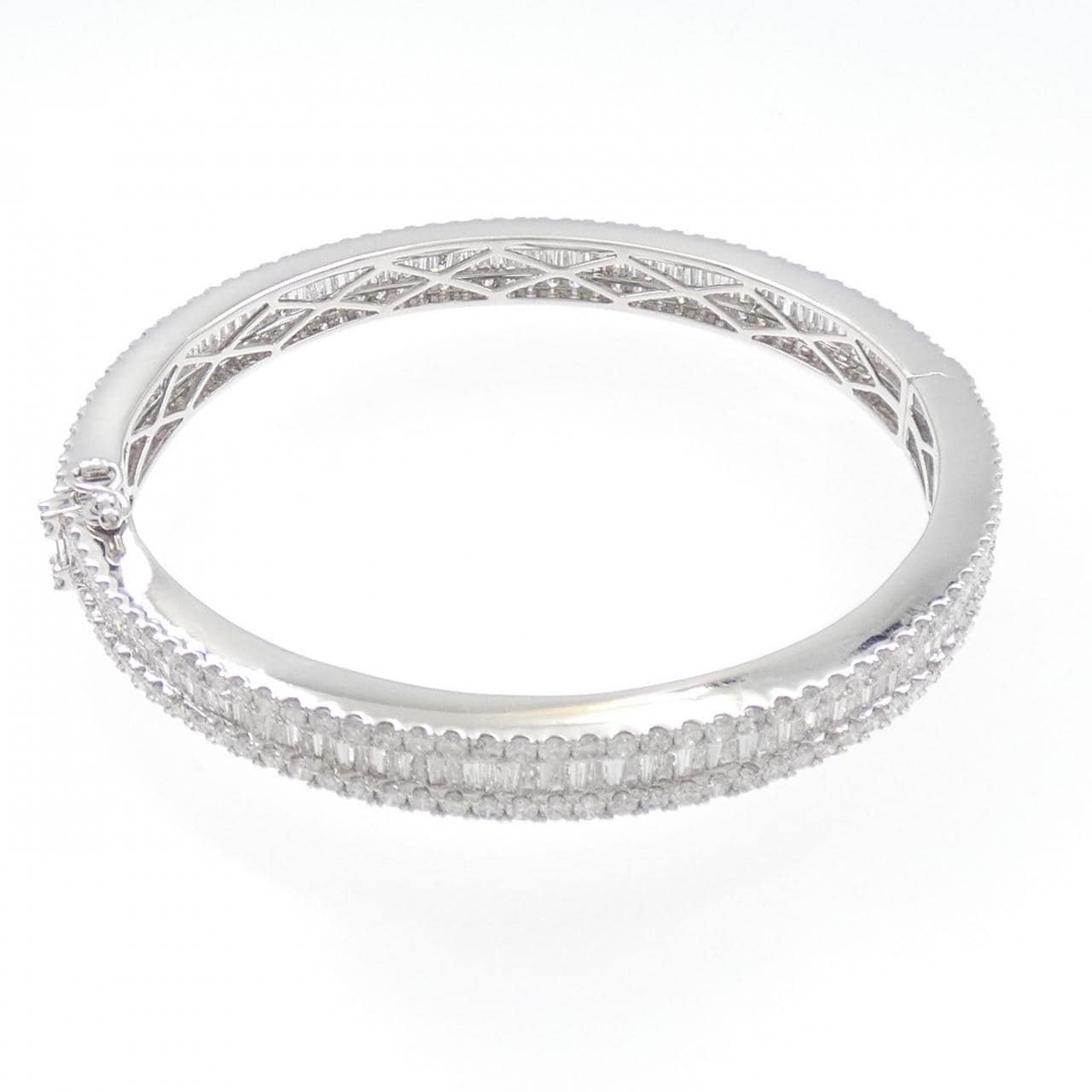 [新品] K18WG鑽石手鐲 10.00CT