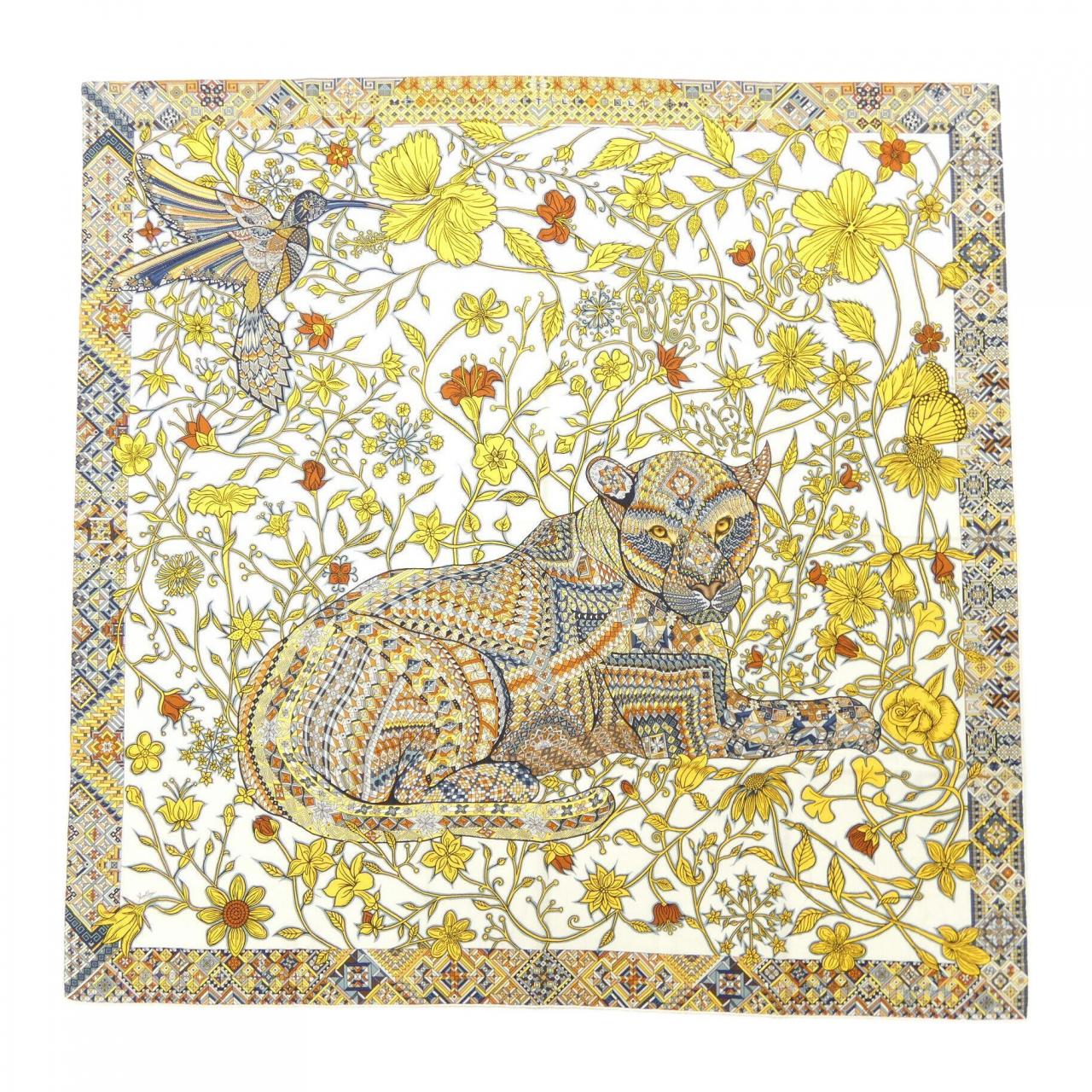 エルメス HERMES LE JAGUAR ET LE COLIBRI H243919S カレジェアン140 ショール