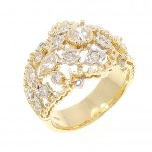 K18YG/K18WG ダイヤモンド リング 0.25CT