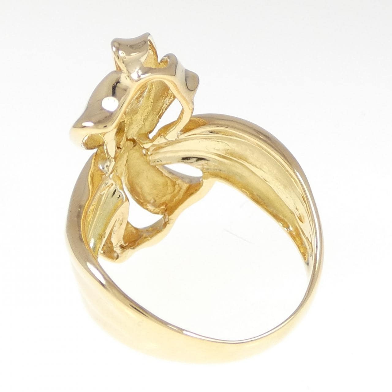 K18YG ribbon ring