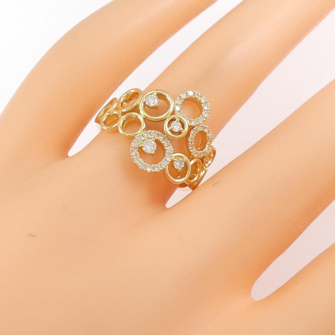 K18YG ダイヤモンド リング 0.34CT
