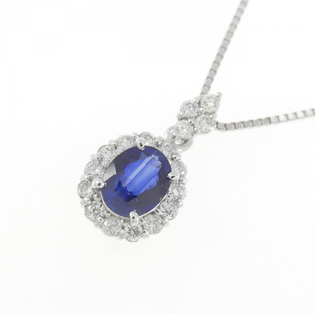 [BRAND NEW] PT Sapphire Necklace 0.44CT