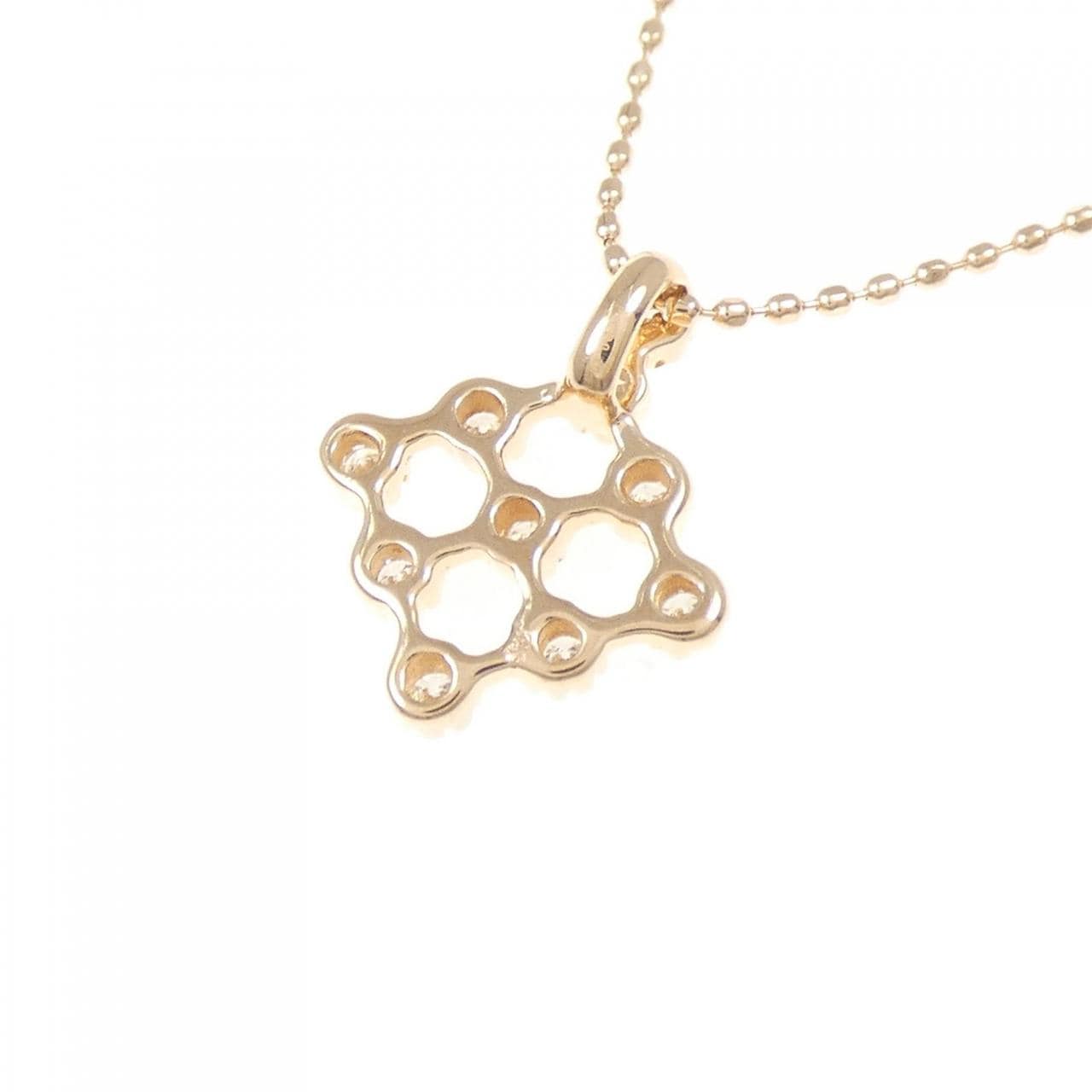 K18PG ダイヤモンド ネックレス 0.10CT
