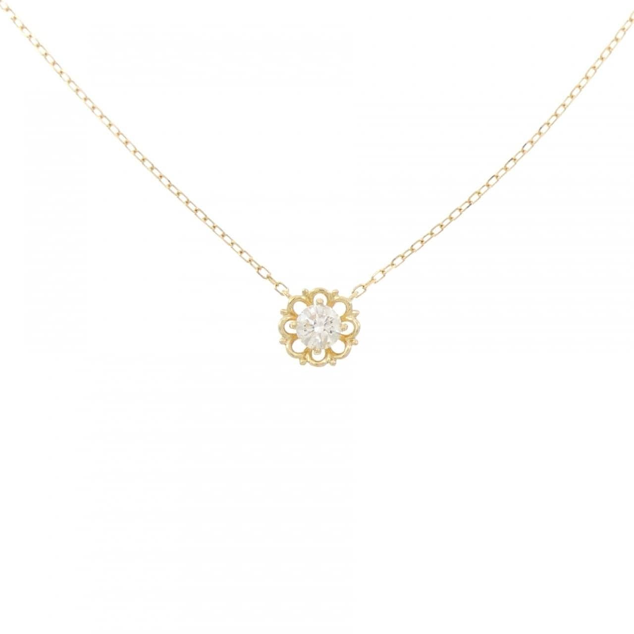 K18YG ダイヤモンド ネックレス 0.20CT