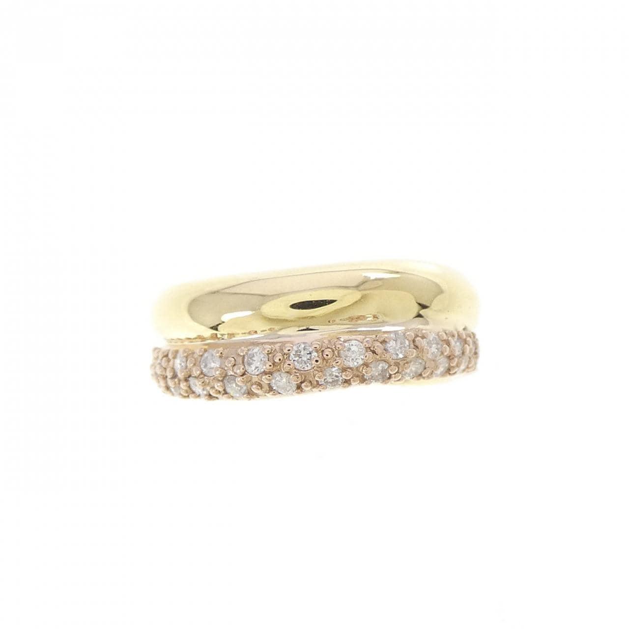 K18YG/K18PG ダイヤモンド ピンキーリング 0.20CT