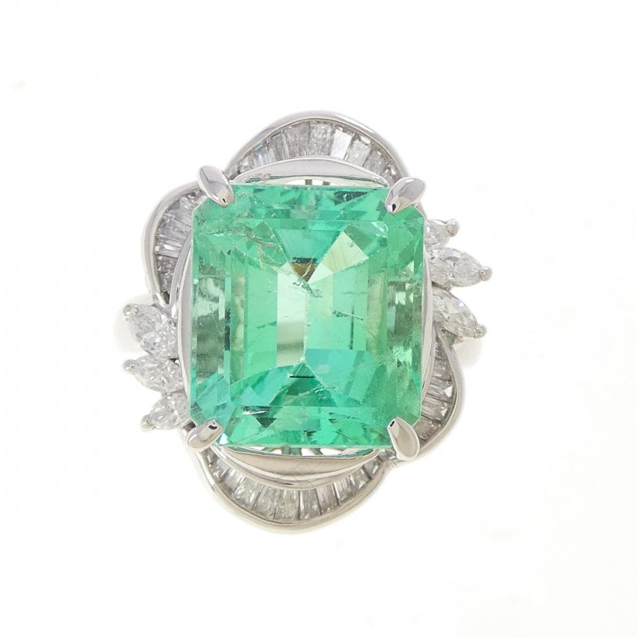 PT900 エメラルド リング 5.67CT