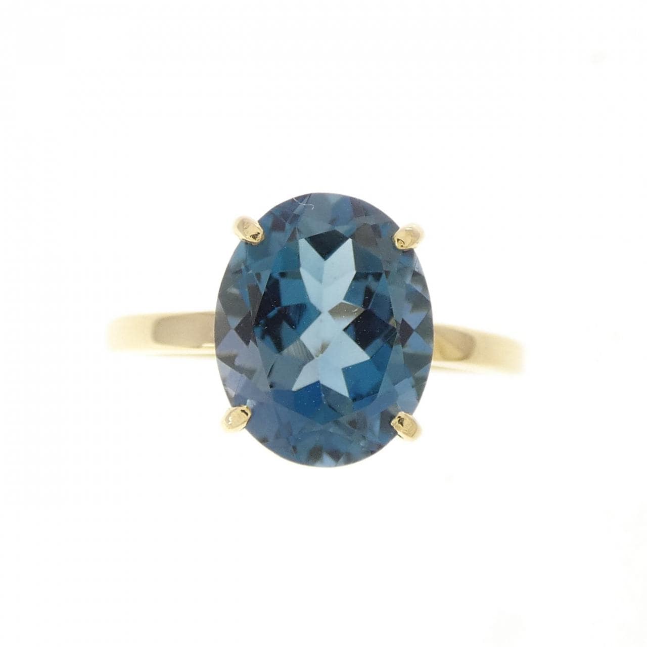 K18YG ブルートパーズ リング 2.50CT