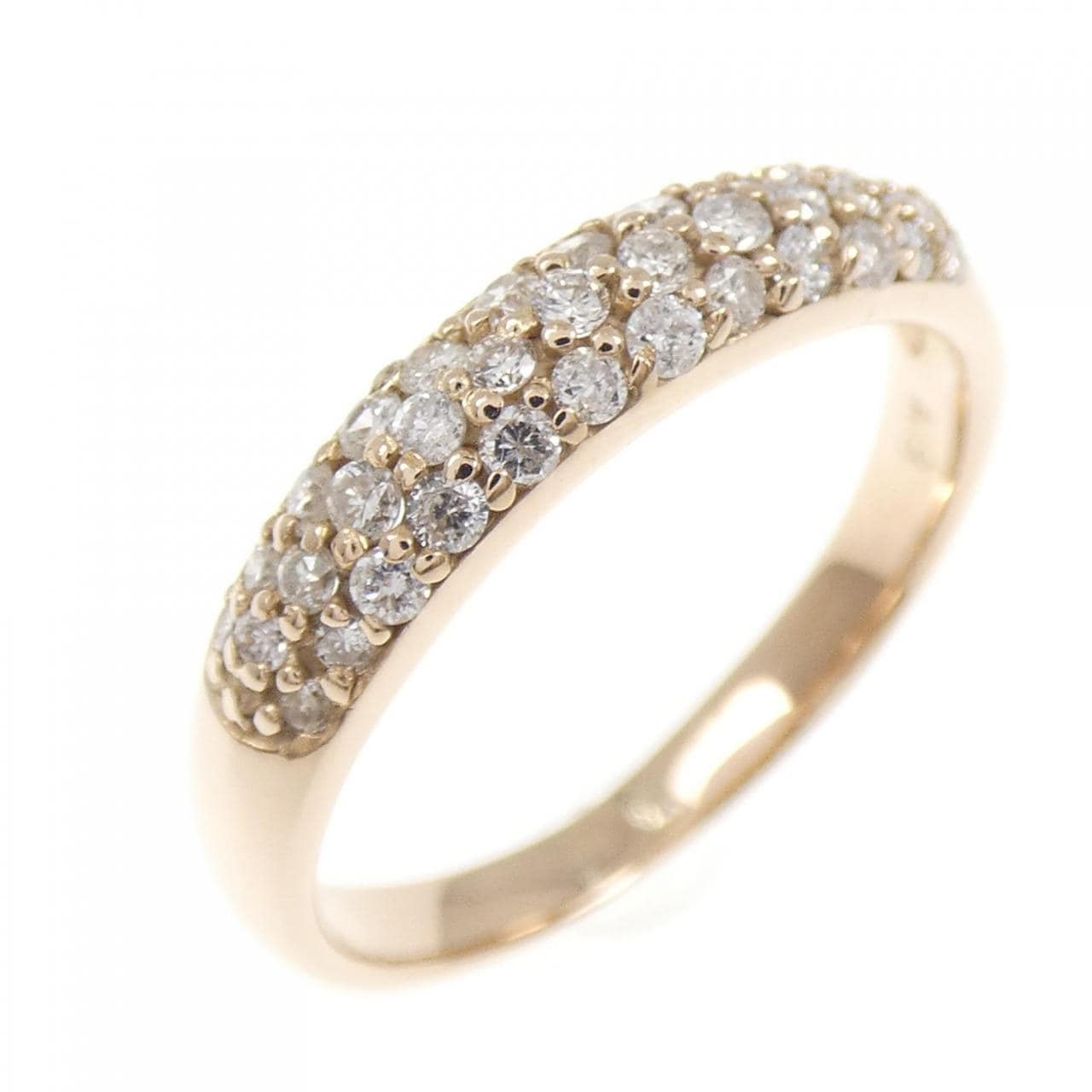 K18PG パヴェ ダイヤモンド リング 0.30CT
