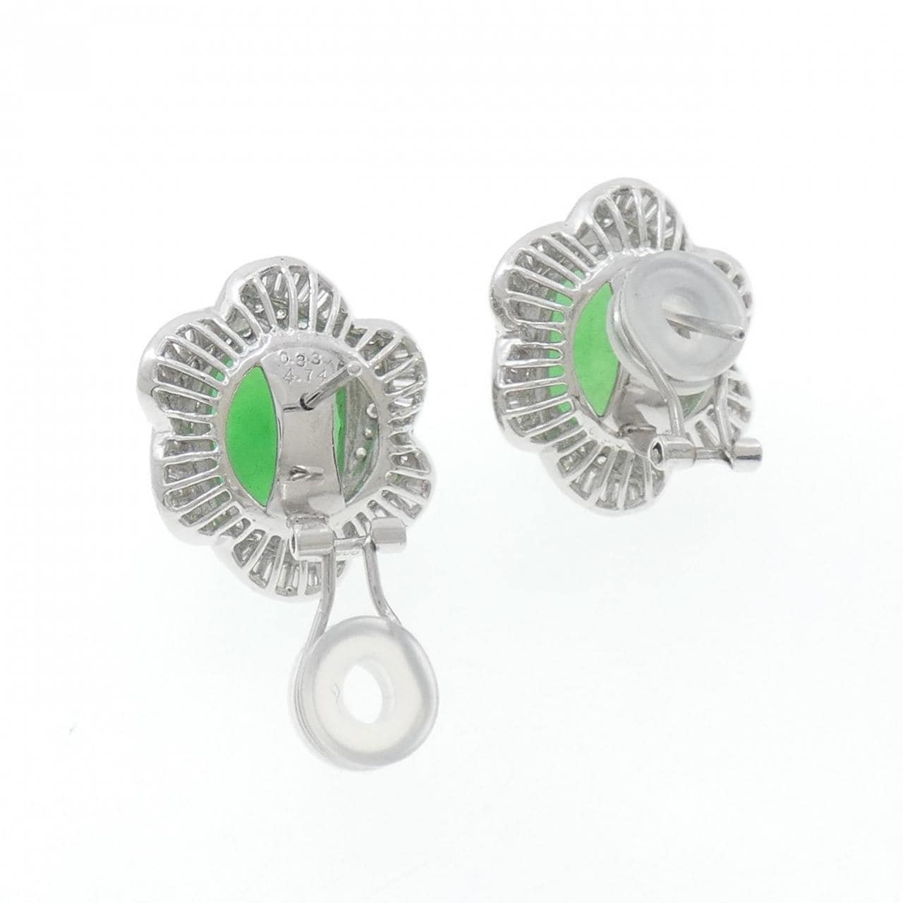 PT900 ヒスイ ピアス 10.45CT