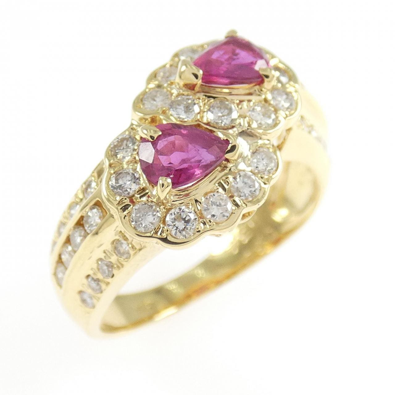 K18YG ルビー リング 0.60CT