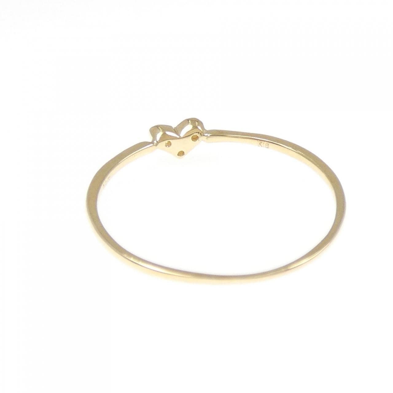 【再加工款】K18YG心形鑽石戒指 0.05克拉