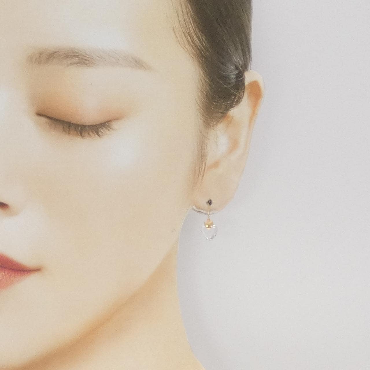 【新品】K10YG ハート キュービック ピアス