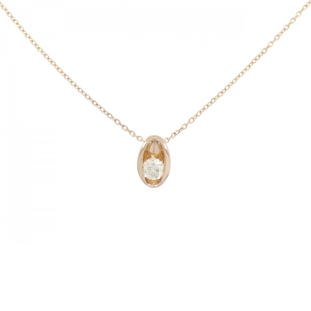 K18PG ダイヤモンド ネックレス 0.19CT