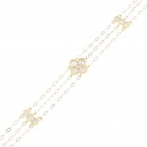 K18YG フラワー ダイヤモンド ブレスレット 0.50CT
