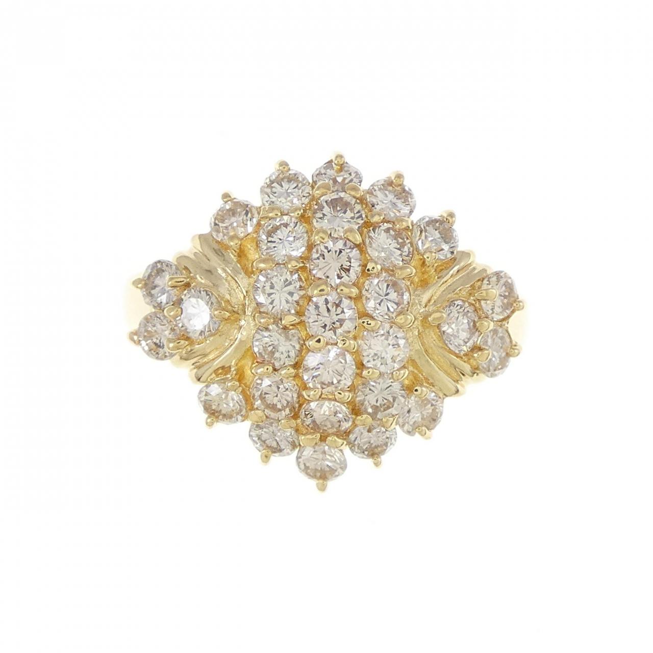 K18YG ダイヤモンド リング 1.26CT