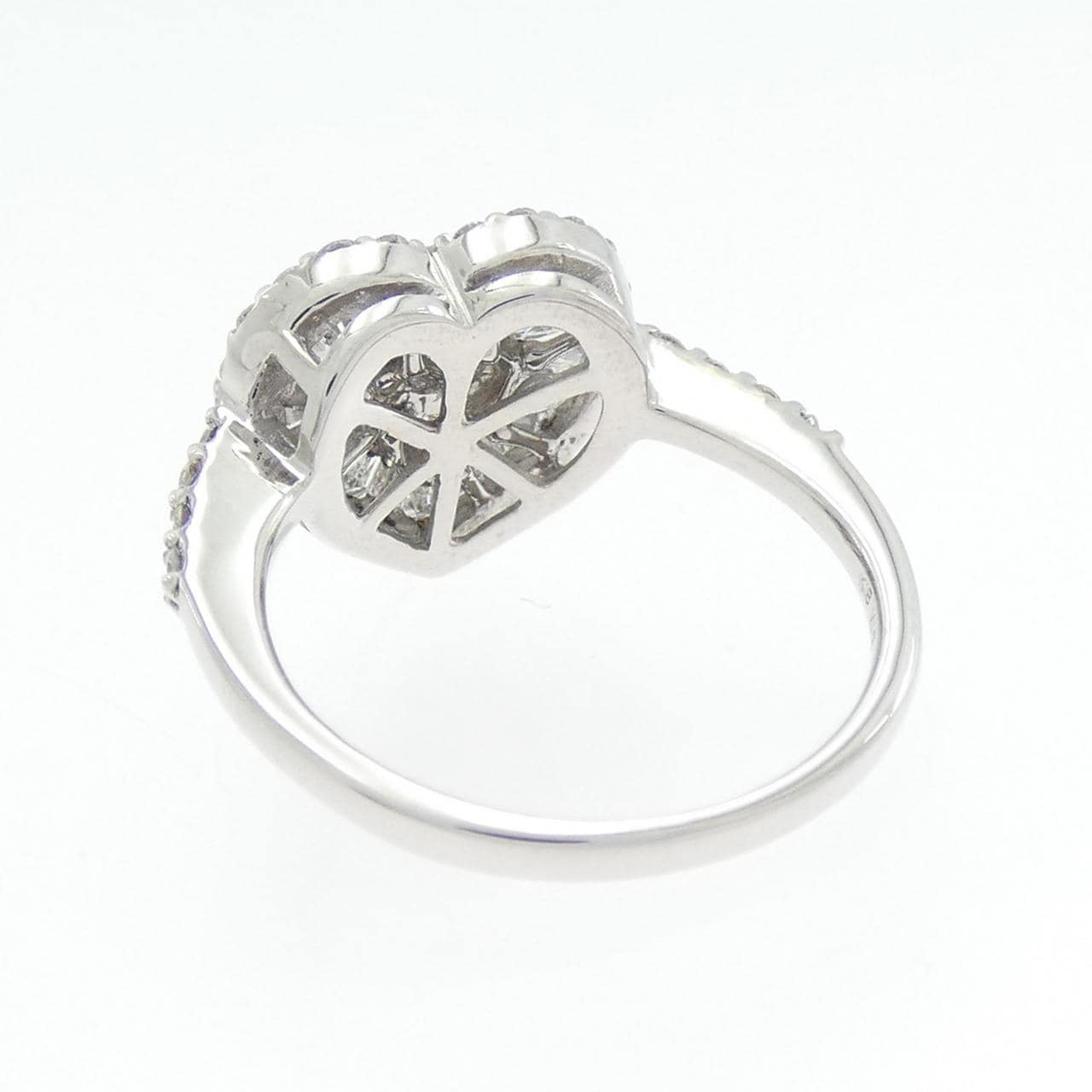 K18WG ハート ダイヤモンド リング 1.00CT