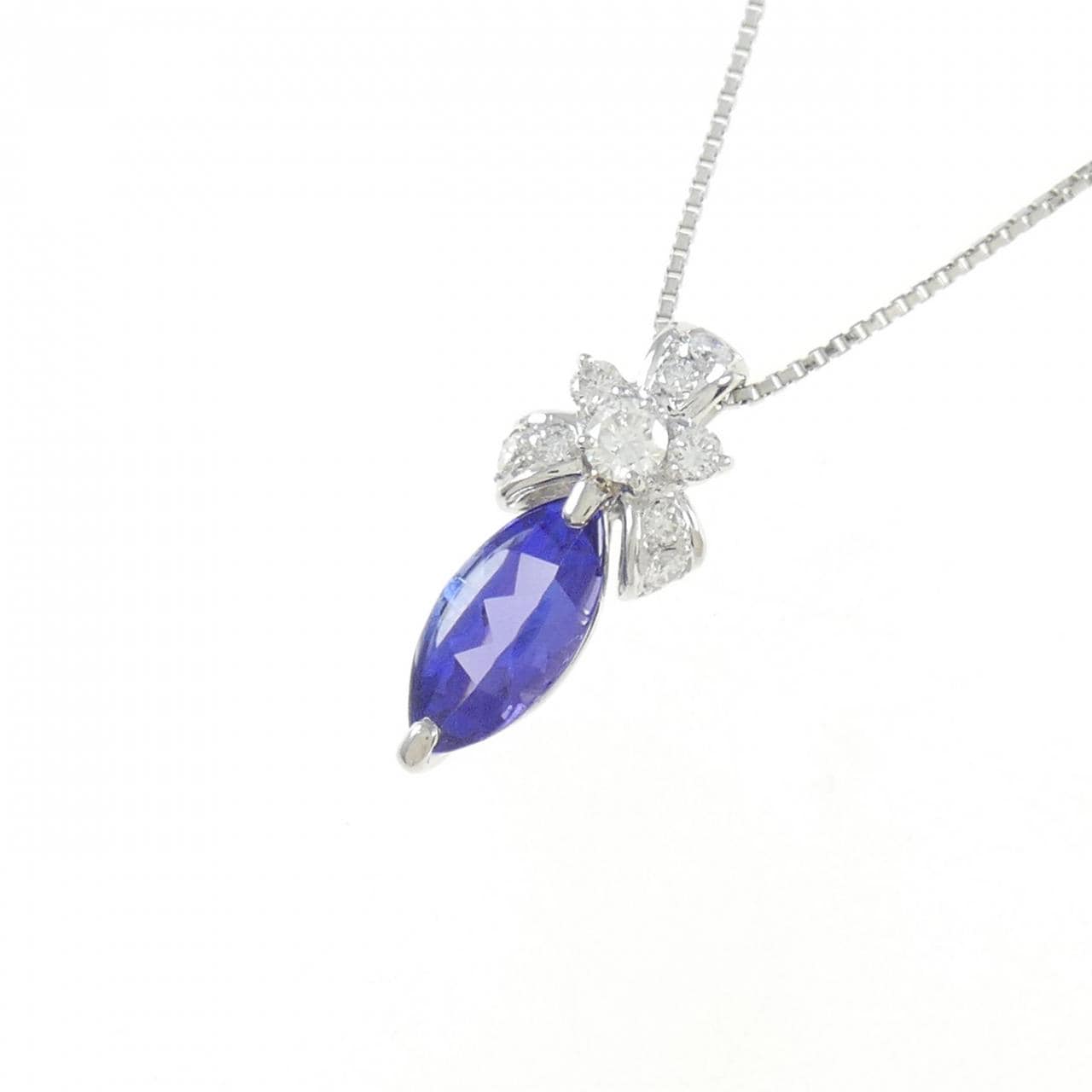 PT900/PT850 タンザナイト ネックレス 1.51CT