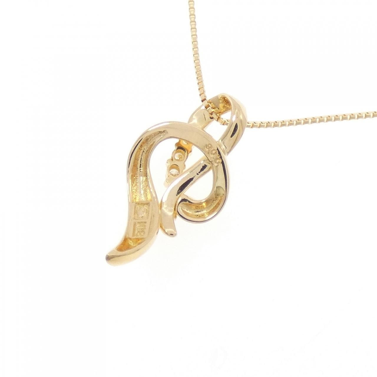 K18YG ダイヤモンド ネックレス 0.06CT