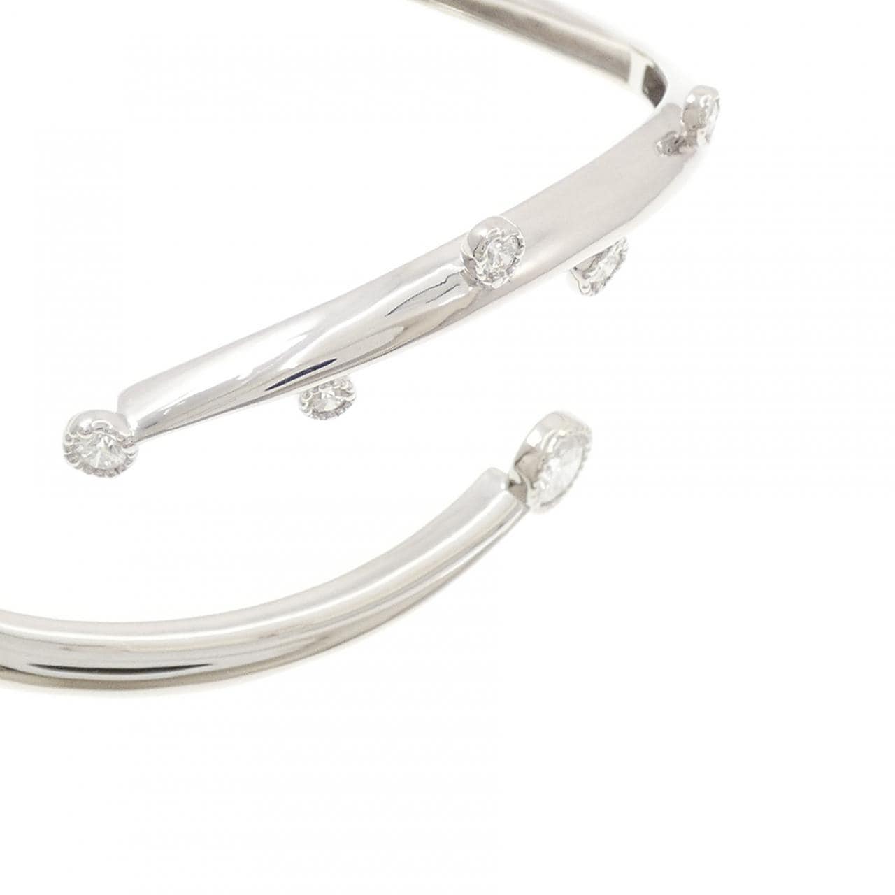 K18WG ダイヤモンド バングル 0.49CT