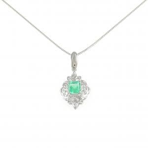 PT900/PT850 エメラルド ネックレス 0.43CT