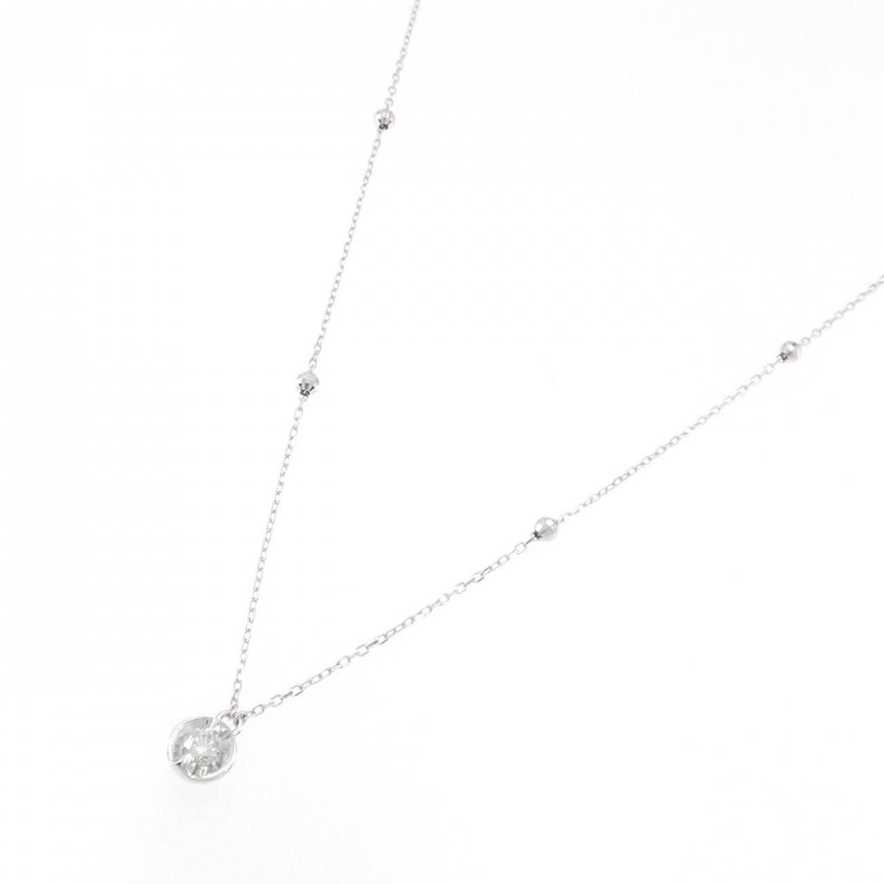 K18WG ダイヤモンド ネックレス 0.138CT