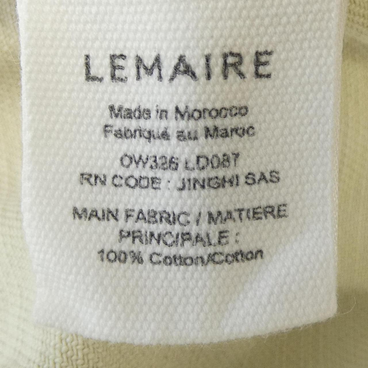ルメール LEMAIRE OW326LD087 ジャケット