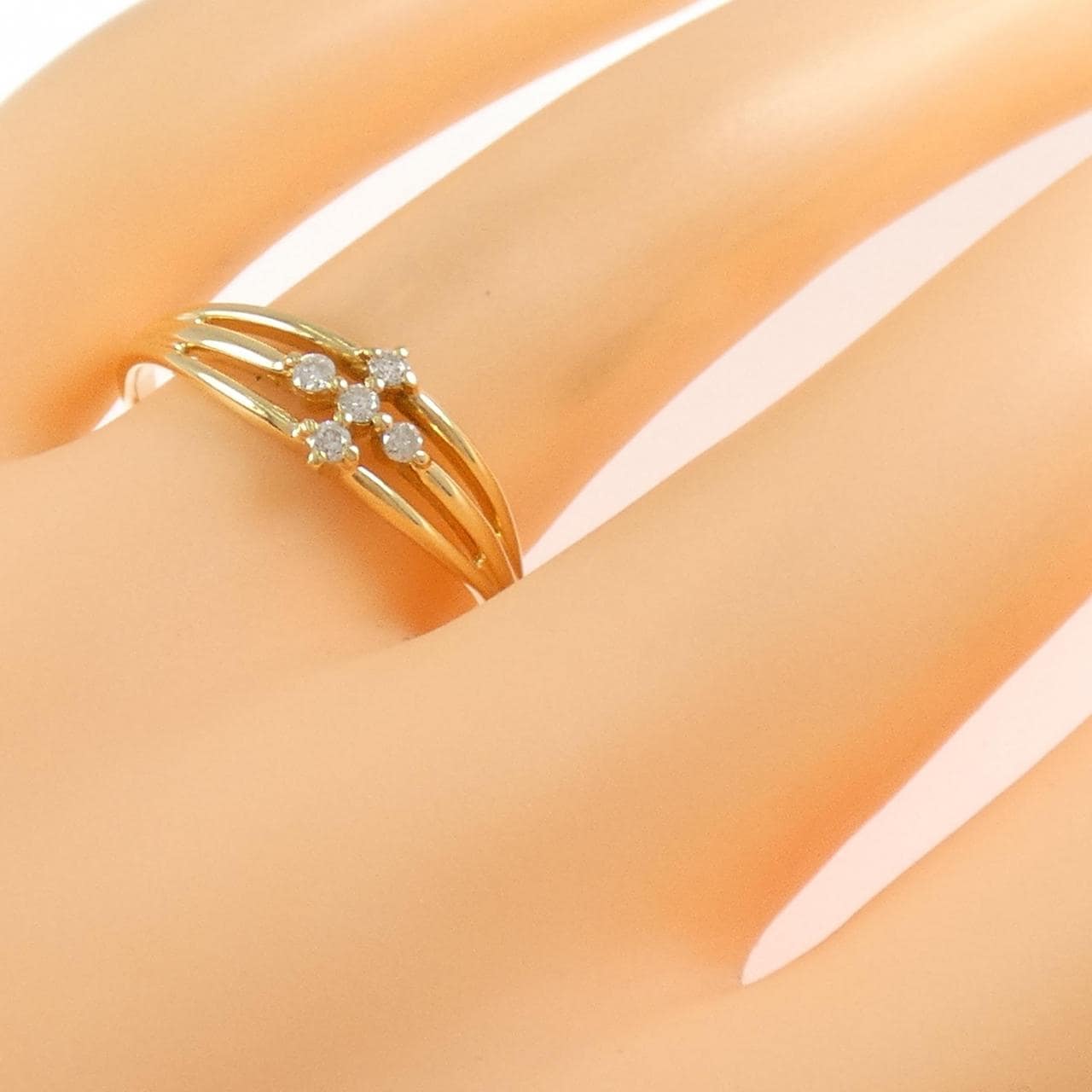 K18YG ダイヤモンド リング 0.1CT