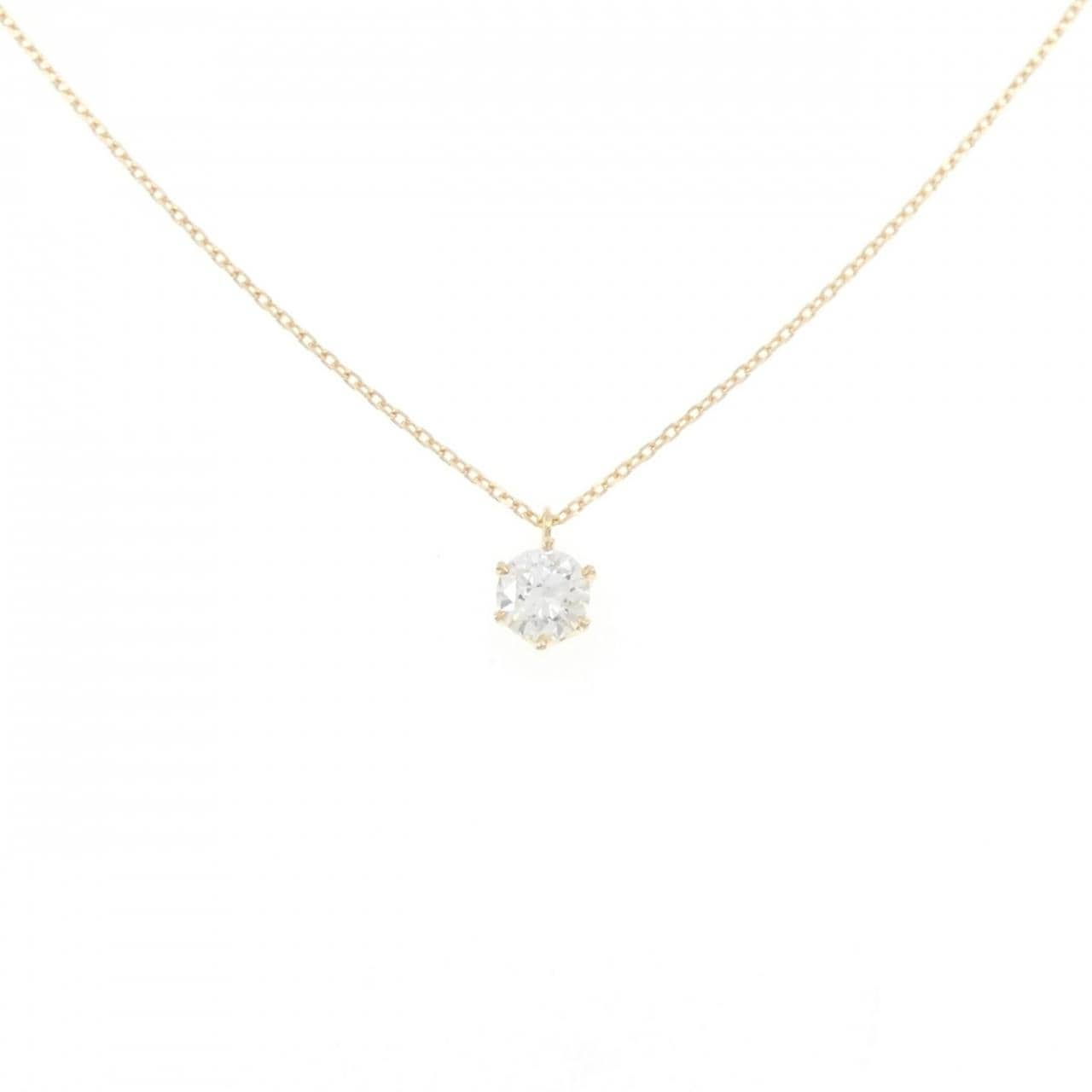 K18YG ソリティア ダイヤモンド ネックレス 0.277CT