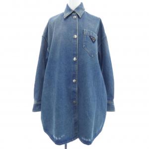 プラダ PRADA トライアングルロゴ オーバーサイズ オーガニックデニムシャツ GFC036 S212 1ZAB シャツ