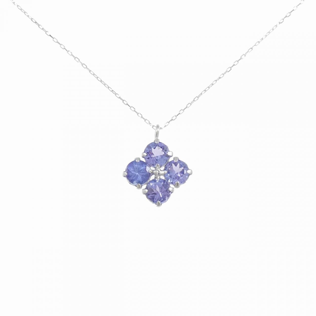 K18WG タンザナイト ネックレス 1.00CT