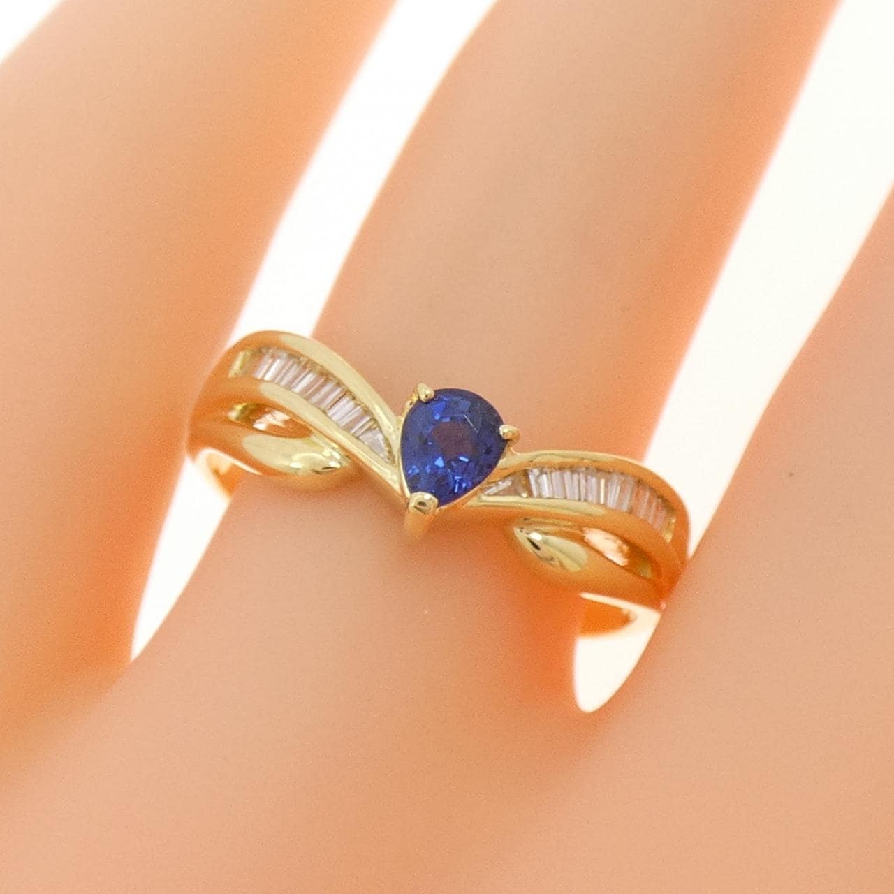 K18YG サファイヤ リング