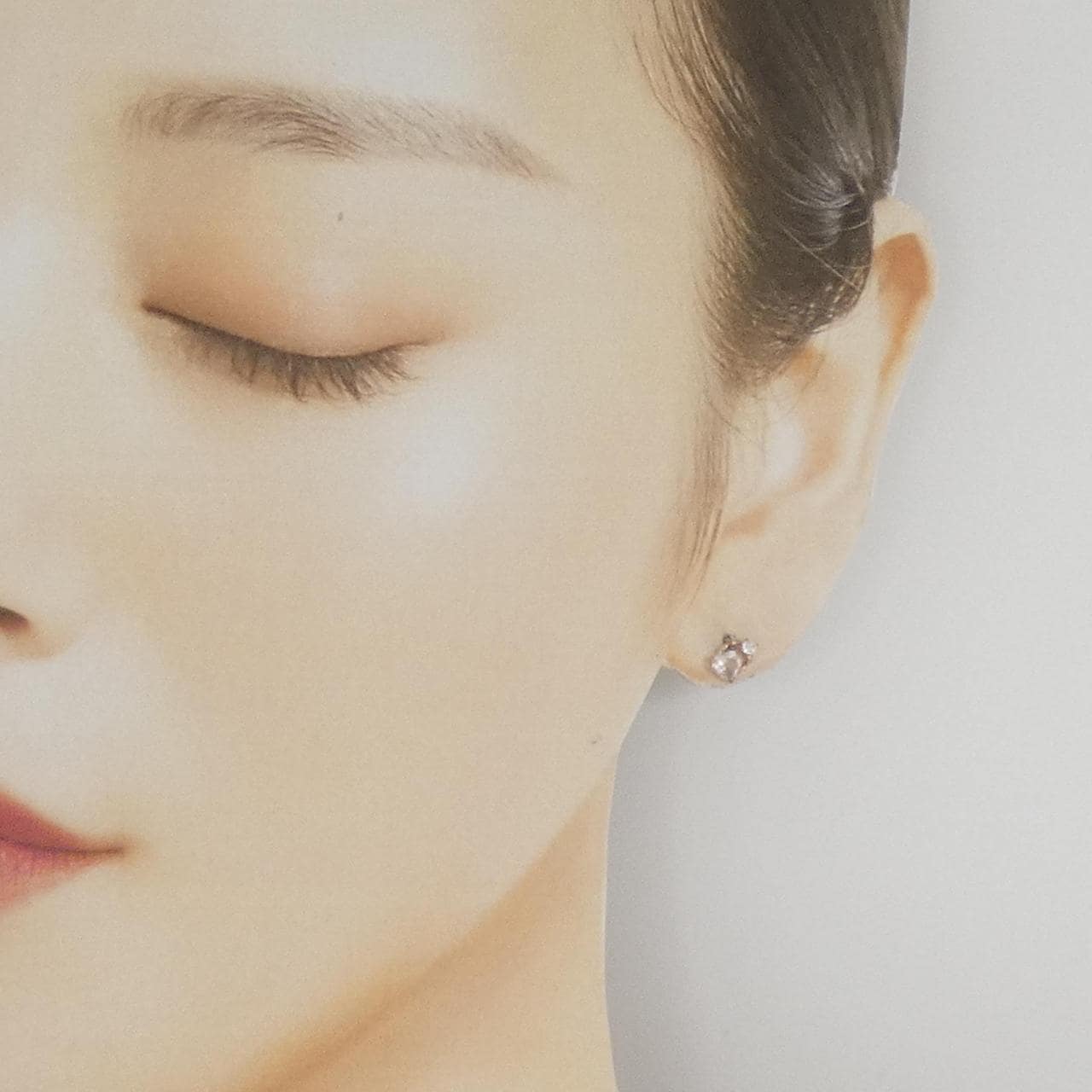 4゜C ハート ローズクオーツ ピアス