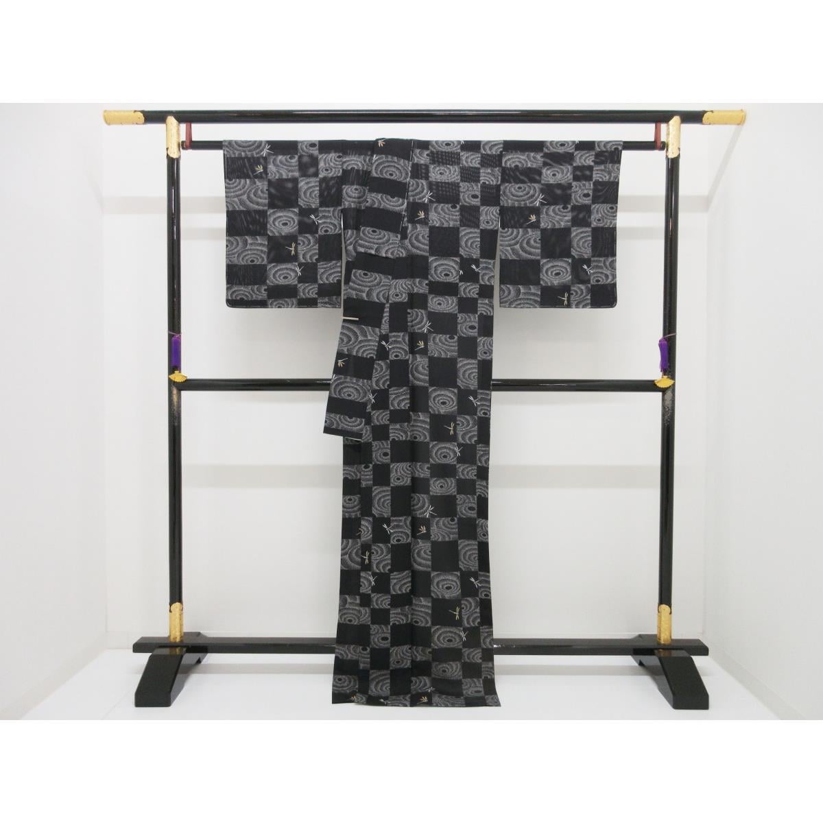 【新品】単衣　駒絽小紋