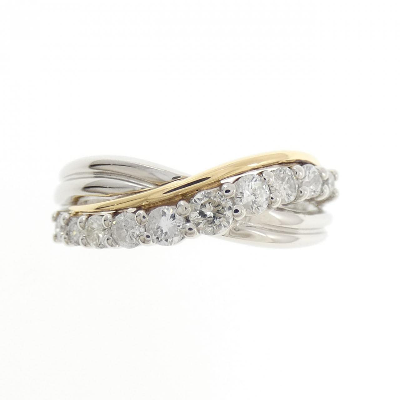 PT900/K18YG ダイヤモンド リング 0.50CT