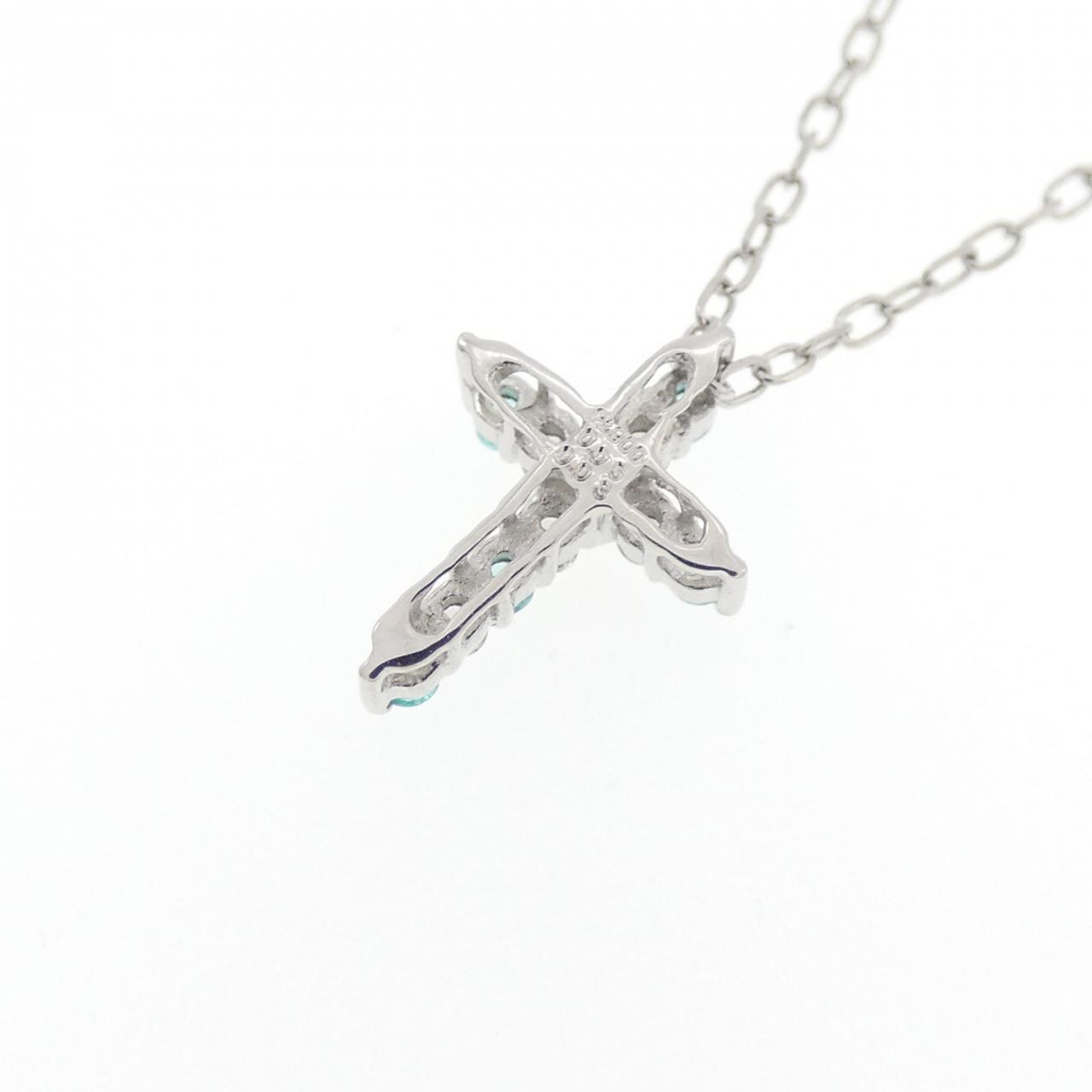 PT900/PT850 クロス トルマリン ネックレス 0.05CT
