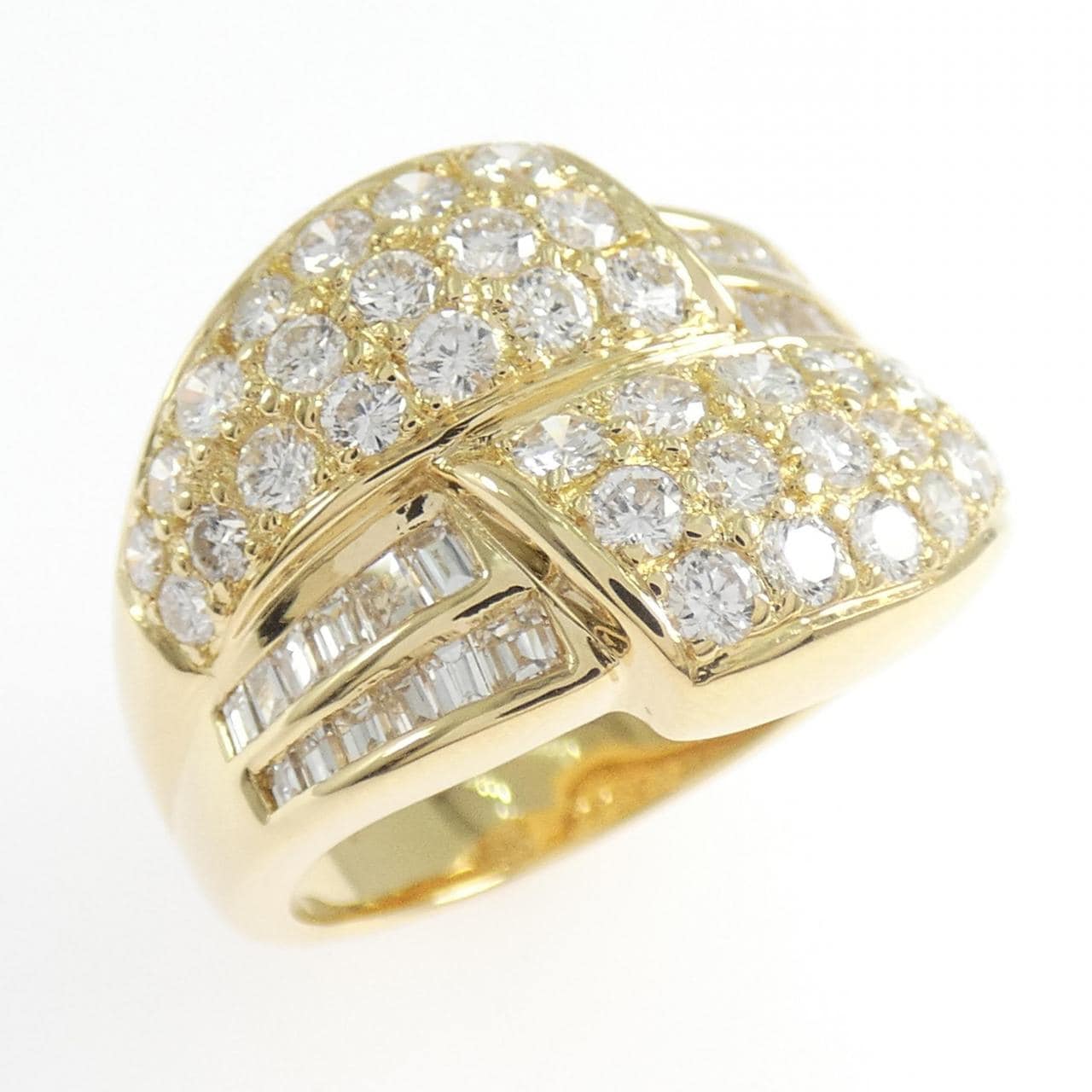 18KYG ダイヤモンド リング 1.62CT