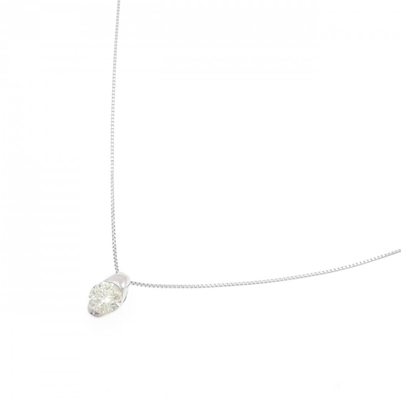 K18WG ダイヤモンド ネックレス 0.75CT