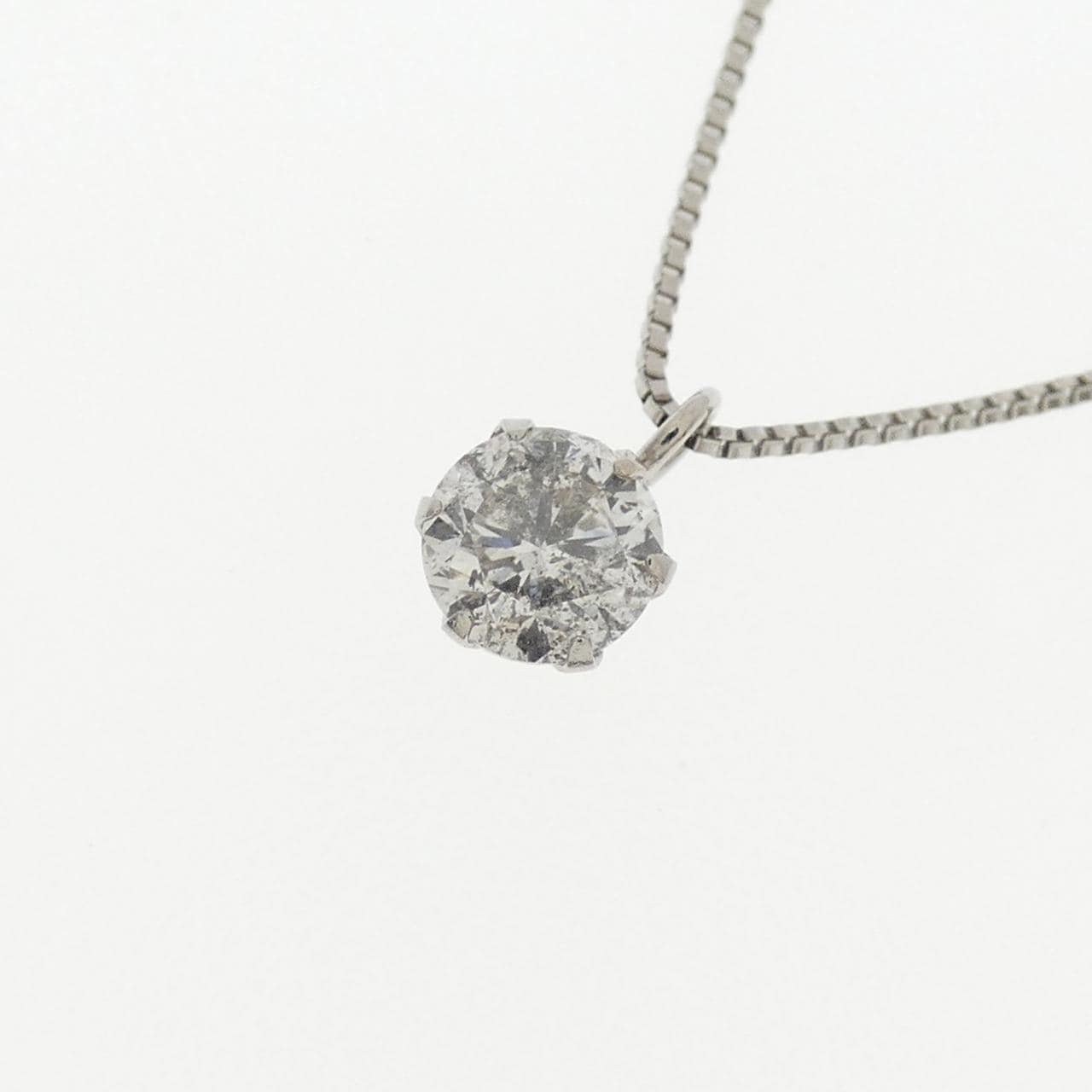 PT900/PT850 ソリティア ダイヤモンド ネックレス 0.30CT