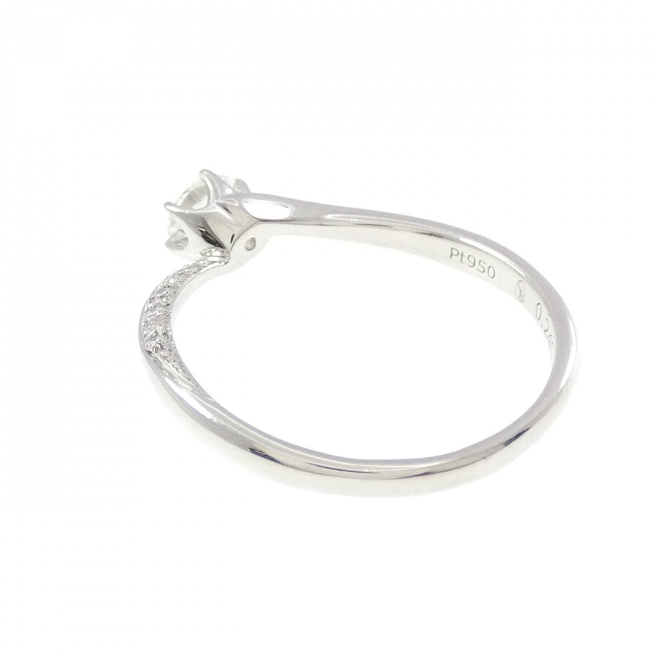 PT950 ダイヤモンド リング 0.249CT G VVS2 3EXT H&C