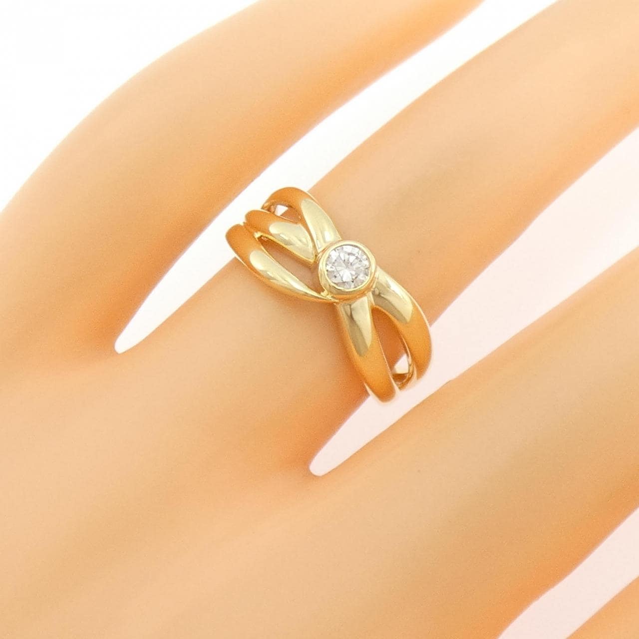 K18YG ダイヤモンド リング 0.14CT