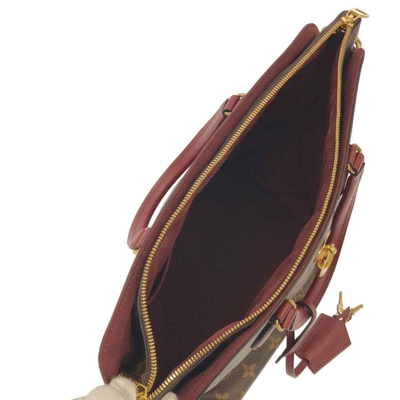 ルイヴィトン モノグラム フラワー ジップド トート MM M44348 バッグ