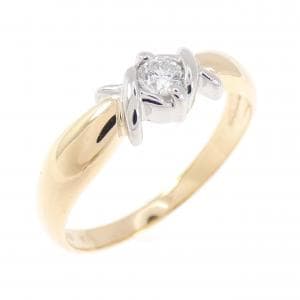 K18YG/PT900 ダイヤモンド リング 0.10CT