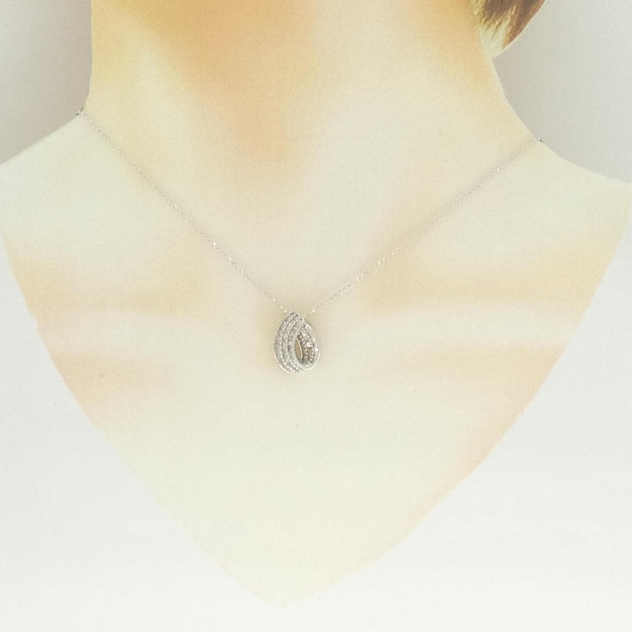 K18WG ダイヤモンド ネックレス 0.50CT