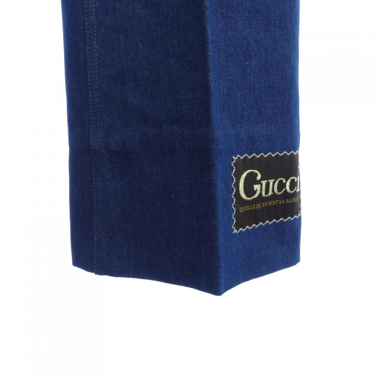 グッチ GUCCI GUCCIラベル付 デニム フレアパンツ 624217 XDBCY ジーンズ