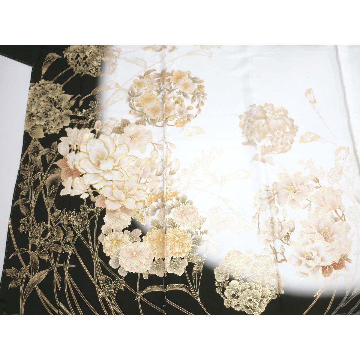 【未使用品】仮縫い　振袖　友禅金彩加工